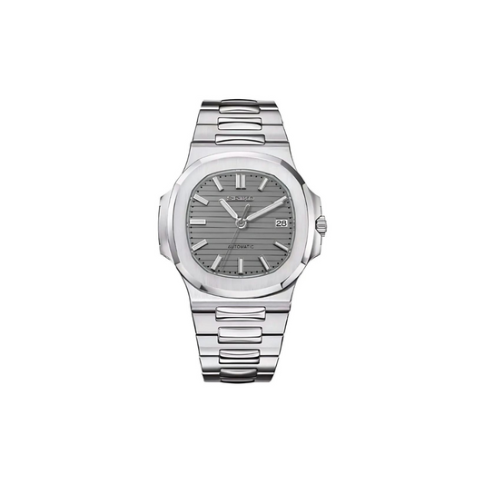 Minimalist Seiko Men's Watch with black Dial and Steel Bracelet