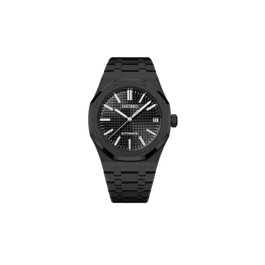 SEIKO MOD OAK ASH PEARL Men's Watch with black Dial and black Steel Bracelet